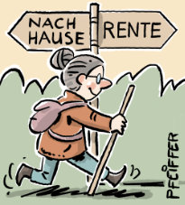 in-Rente-gehen